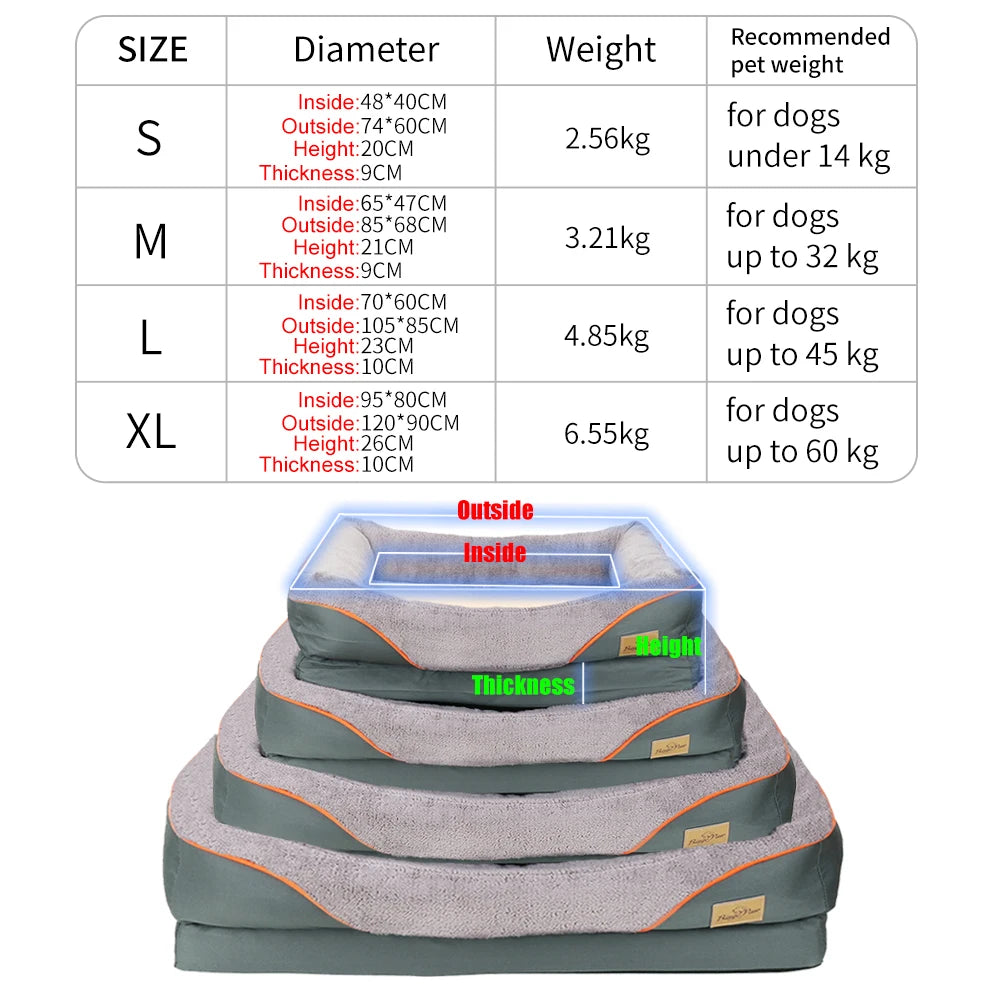 Heavy-Duty Orthopedic Waterproof Dog Bed (L-XL)