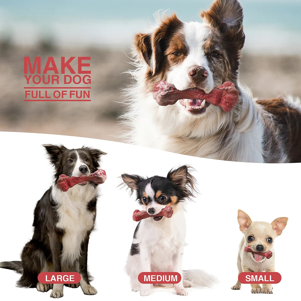 MASBRILL Indestructible Bone-Shaped Dog Toy - Teeth Cleaning for Aggressive Chewers (Large Dogs)