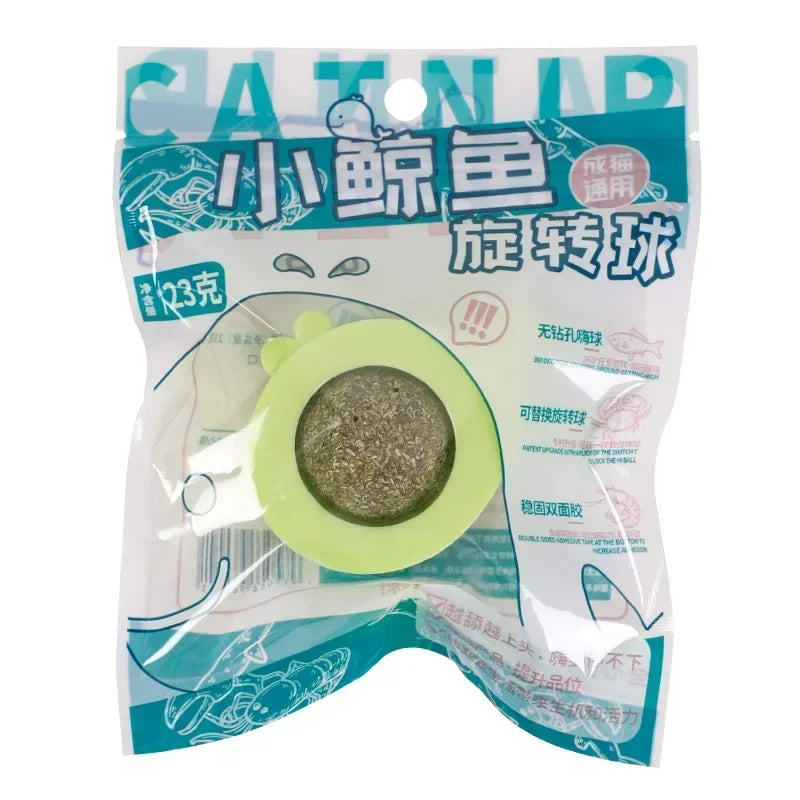 Catnip Wall Ball Licking Spherical Teeth Cleaning Toy