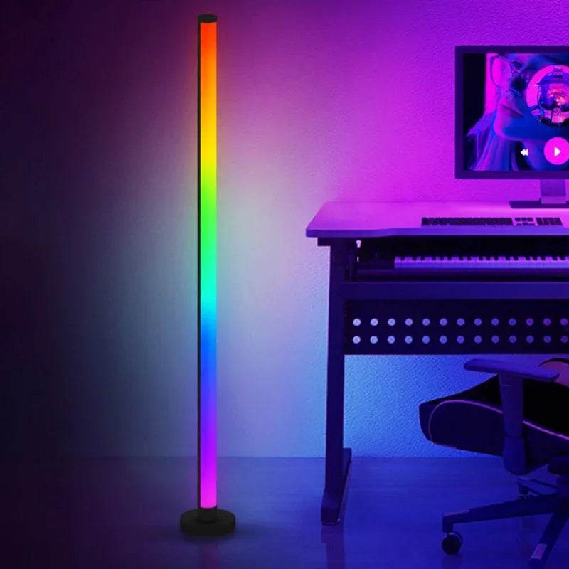 Smart RGB Floor Lamp with Music Sync – LED Mood Light for Room Decor