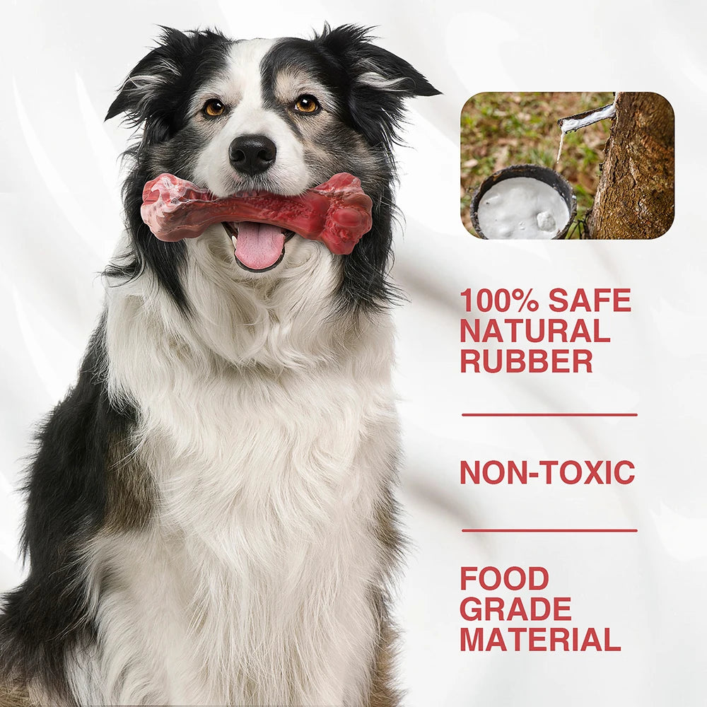 MASBRILL Indestructible Bone-Shaped Dog Toy - Teeth Cleaning for Aggressive Chewers (Large Dogs)
