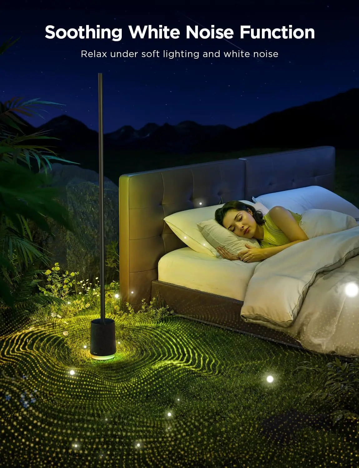Floor Lamp Pro – LED Lamp with Speaker & White Noise, 2100 Lumens