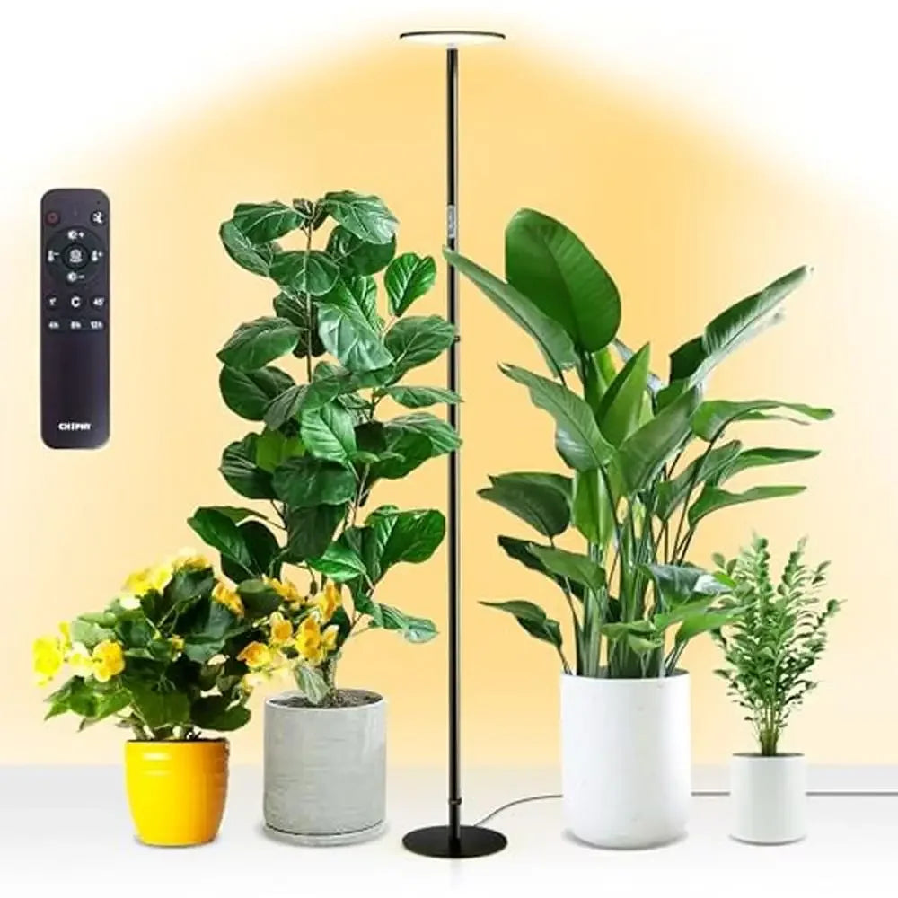 40W Full Spectrum LED Grow Light – 10-Level Dimmable, Timer, Remote, 69" Heighthom