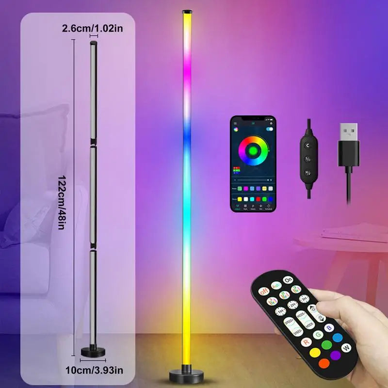 RGB Floor Lamp with Music Sync – 10W LED, App & Remote Control