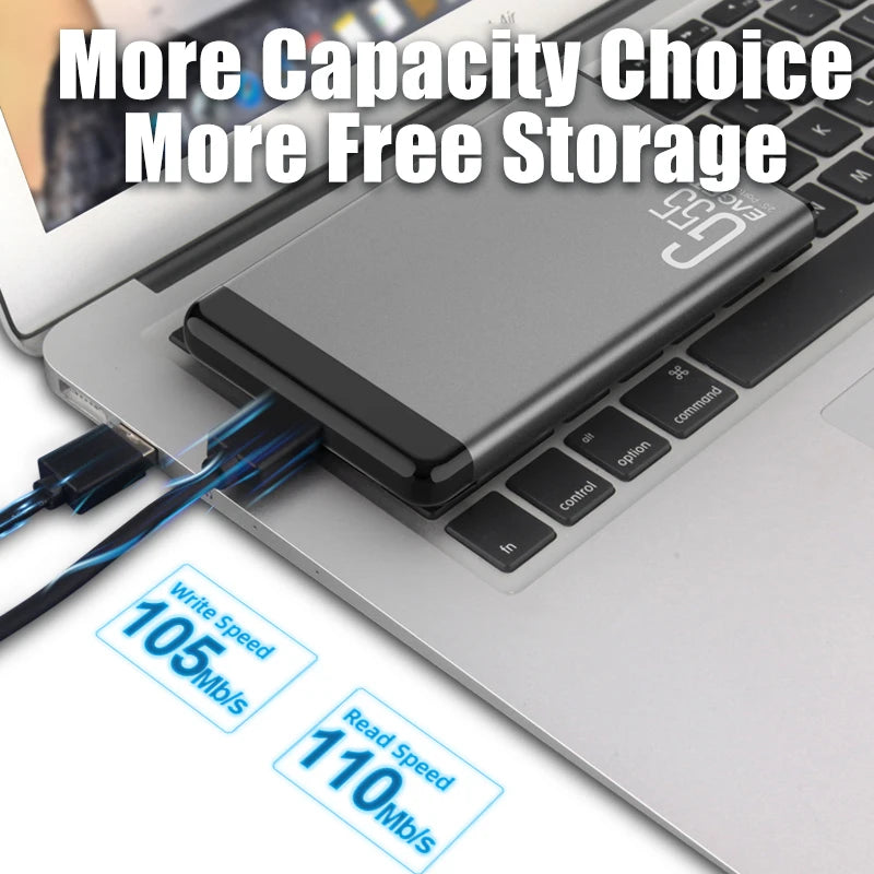 Eaget 2.5" Portable HDD - 5400 RPM, USB 3.0, 500GB/1TB External Hard Drive for Laptops/Desktops