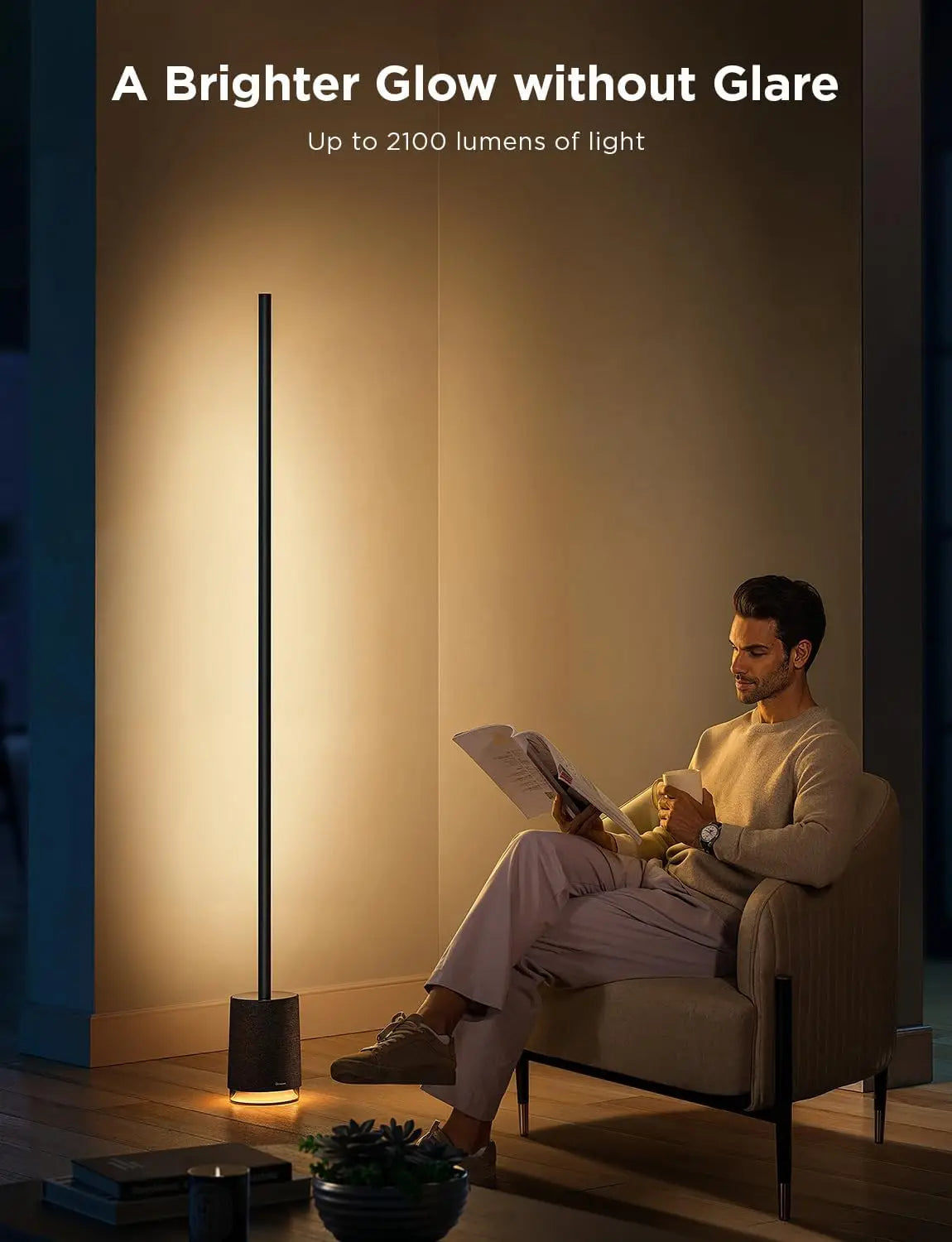 Floor Lamp Pro – LED Lamp with Speaker & White Noise, 2100 Lumens