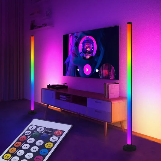 Smart RGB Floor Lamp with Music Sync – LED Mood Light for Room Decor