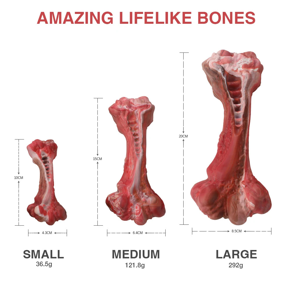 MASBRILL Indestructible Bone-Shaped Dog Toy - Teeth Cleaning for Aggressive Chewers (Large Dogs)