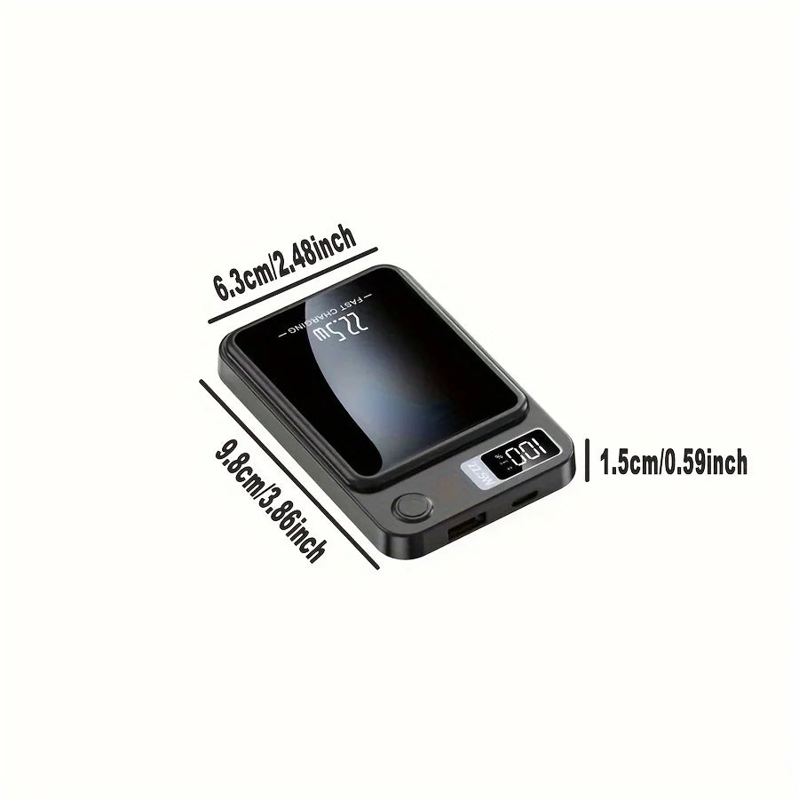 5000mAh Magnetic Wireless Power Bank, 22.5W/20W Fast Charging for iPhone & Android