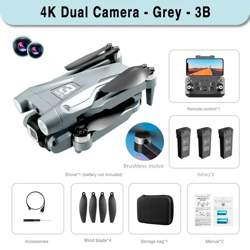 Pro Max GPS Drone: 8K HD Dual Camera, Obstacle Avoidance, 9000M Range
