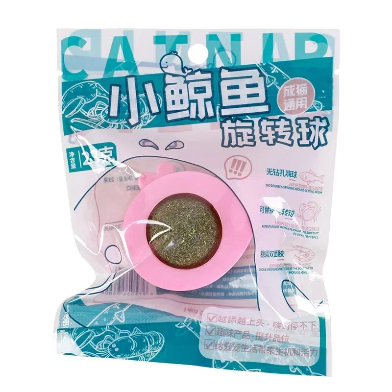 Catnip Wall Ball Licking Spherical Teeth Cleaning Toy