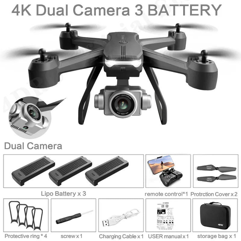 4DRC V14 Drone: 4K HD Dual Camera, 6K Wi-Fi FPV, Height Hold, Mini Quadcopter