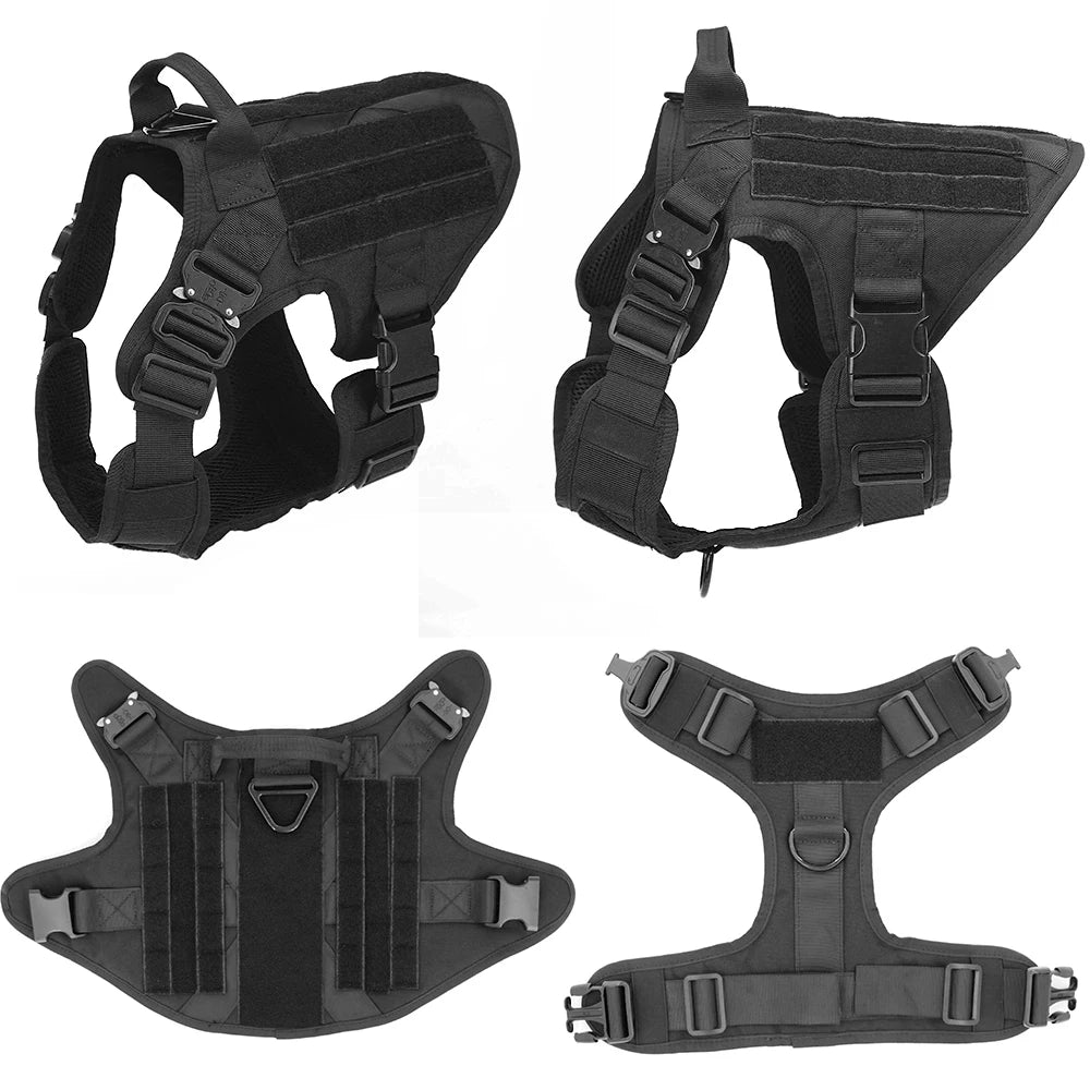 Tactical Dog Harness Pet German Shepherd K9 Malinois Training Vest and Leash Set For All Breeds Dogs