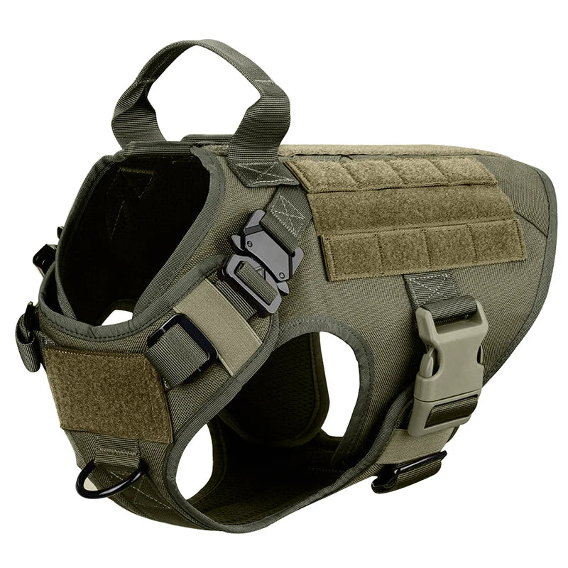 Tactical Dog Harness Military Pet Training Vest Dog Harness and Leash Set for Medium Large Dogs