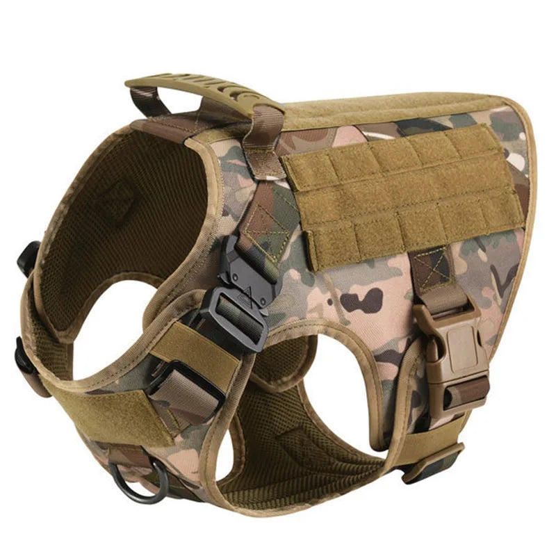 Tactical Dog Harness Military Pet Training Vest Dog Harness and Leash Set for Medium Large Dogs