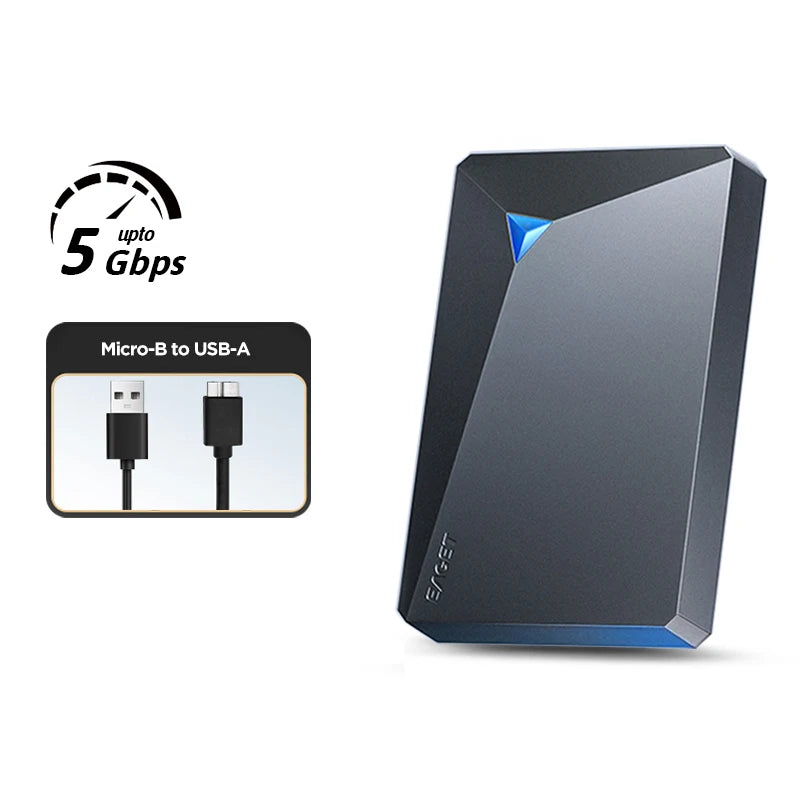 Portable External Hard Drive - 1TB/5TB, 2.5", 5Gbps, Compatible with PC, Mac, Desktop, MacBook