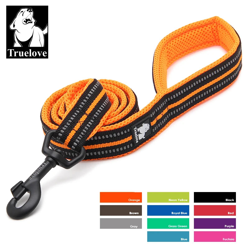 Truelove Reflective Soft Pet Leash, Padded Nylon Mesh, 200cm – 11 Colors, for Dogs & Cats, TLL2112