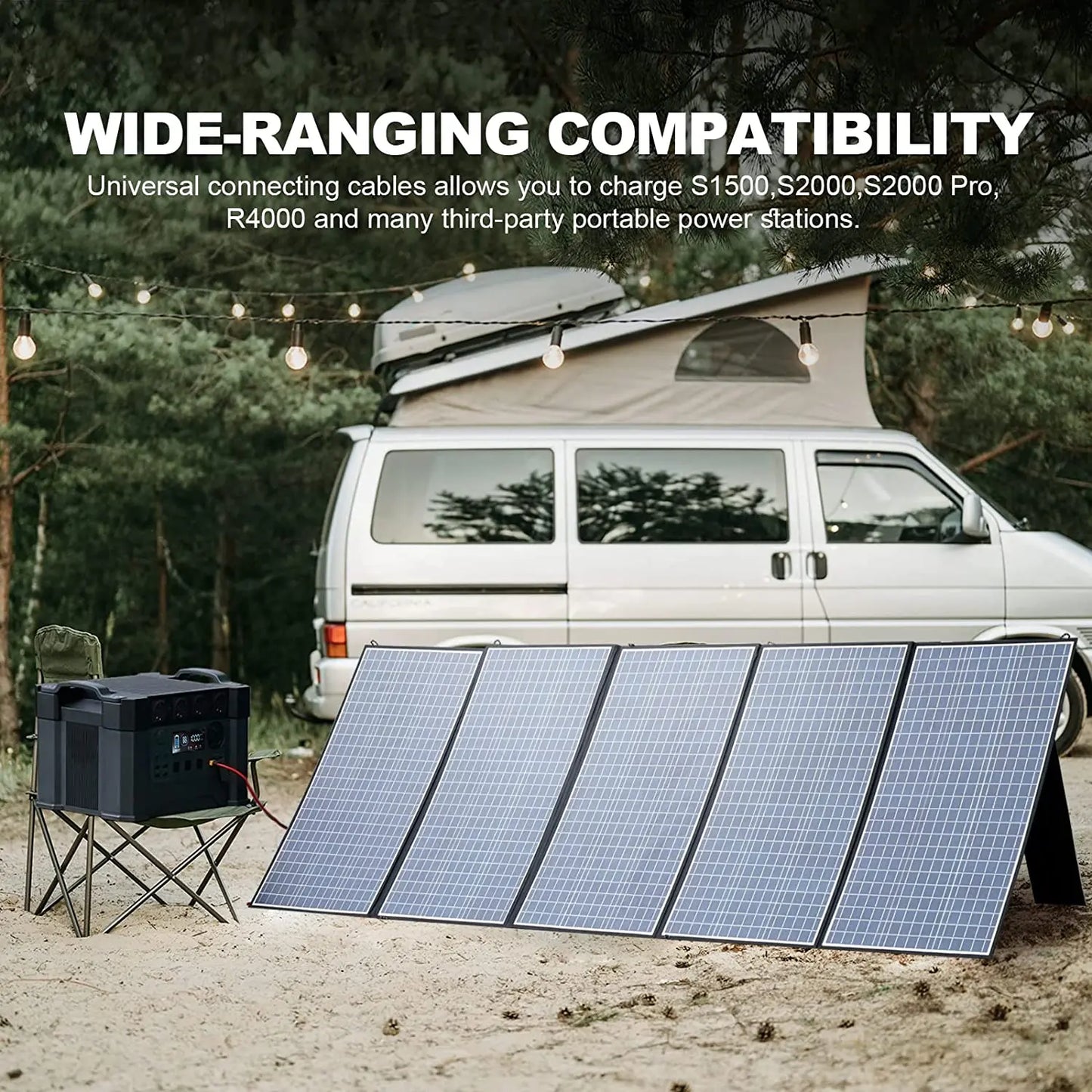 ALLPOWERS Portable Waterproof Solar Charger – 400W/200W/140W/100W/60W for Camping, RV, Garden, Roof