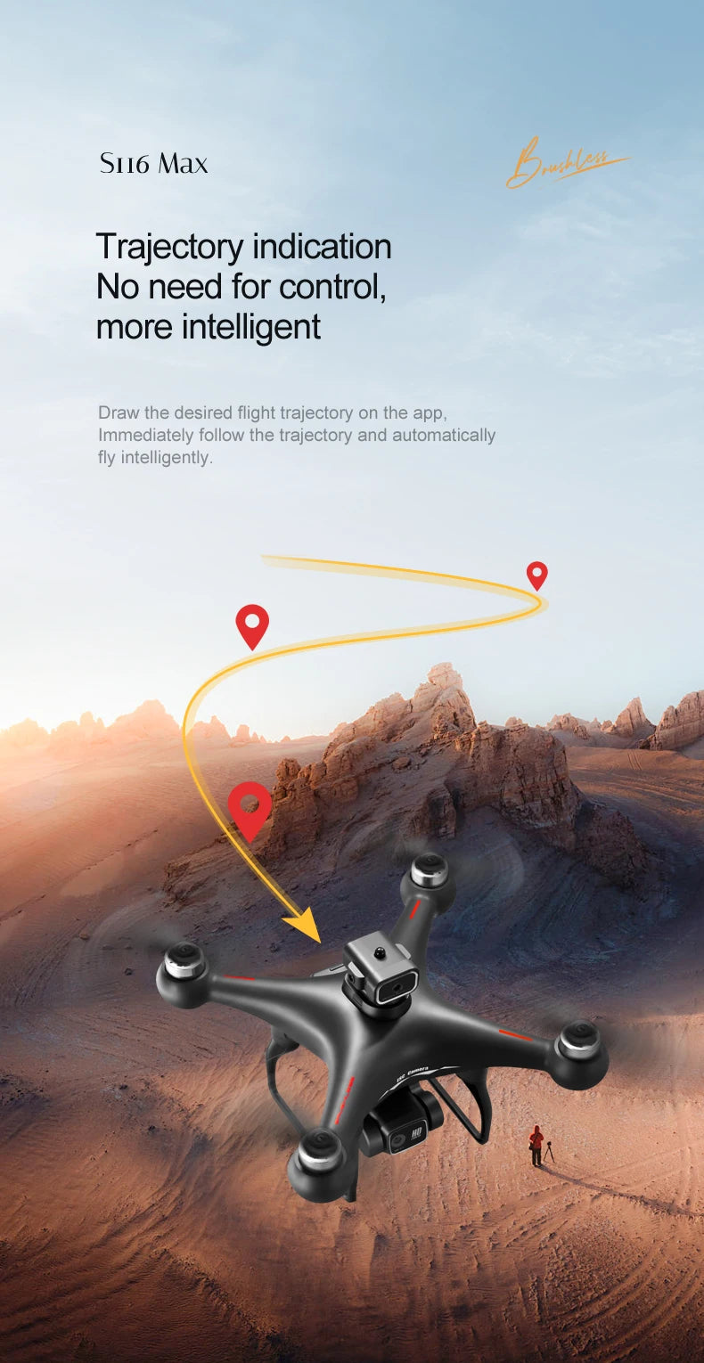 S116 MAX Drone: 5G HD Dual ESC Camera, Optical Flow, 360° Obstacle Avoidance