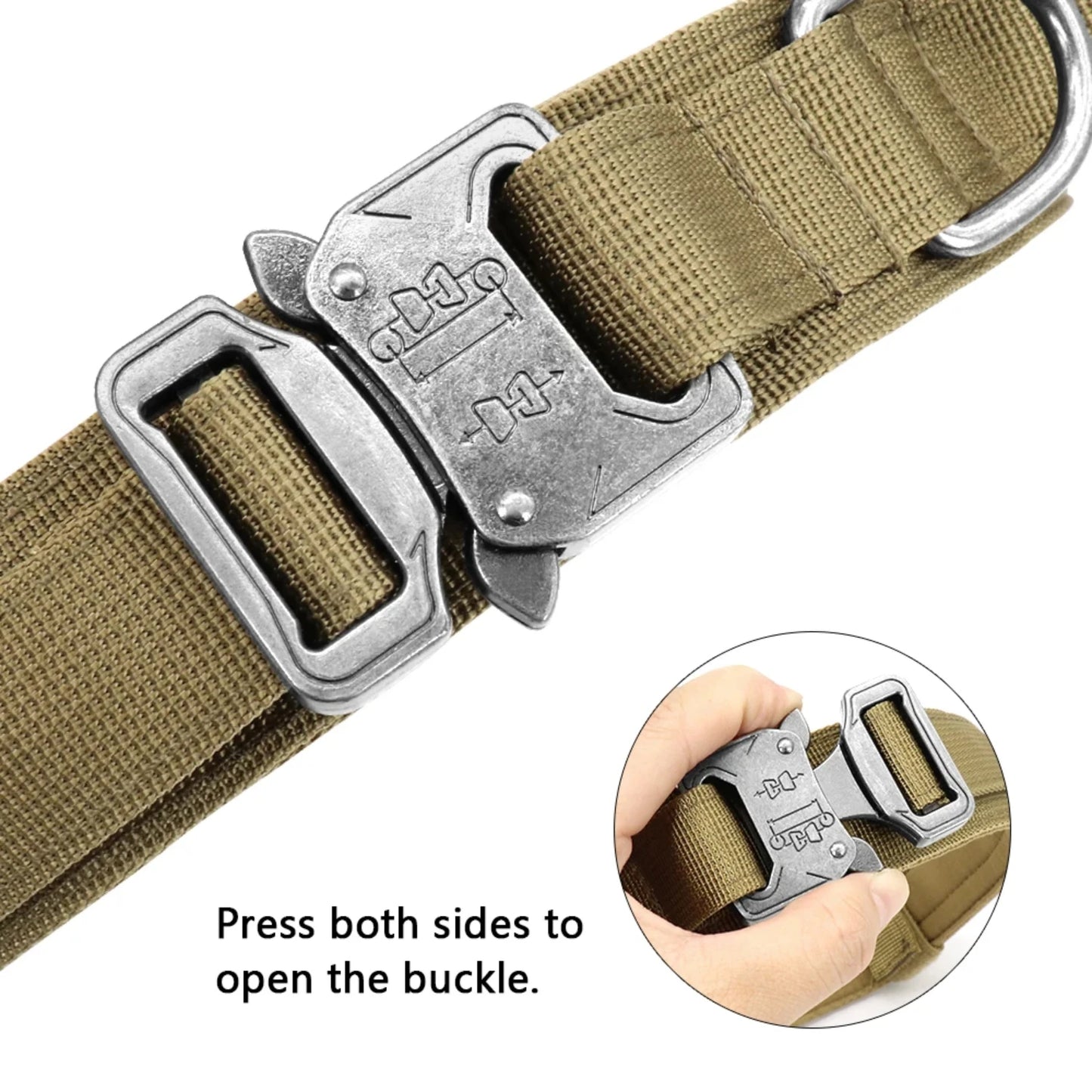 "Strong Dog Military Tactical Collar & Bungee Leash for Large Dogs