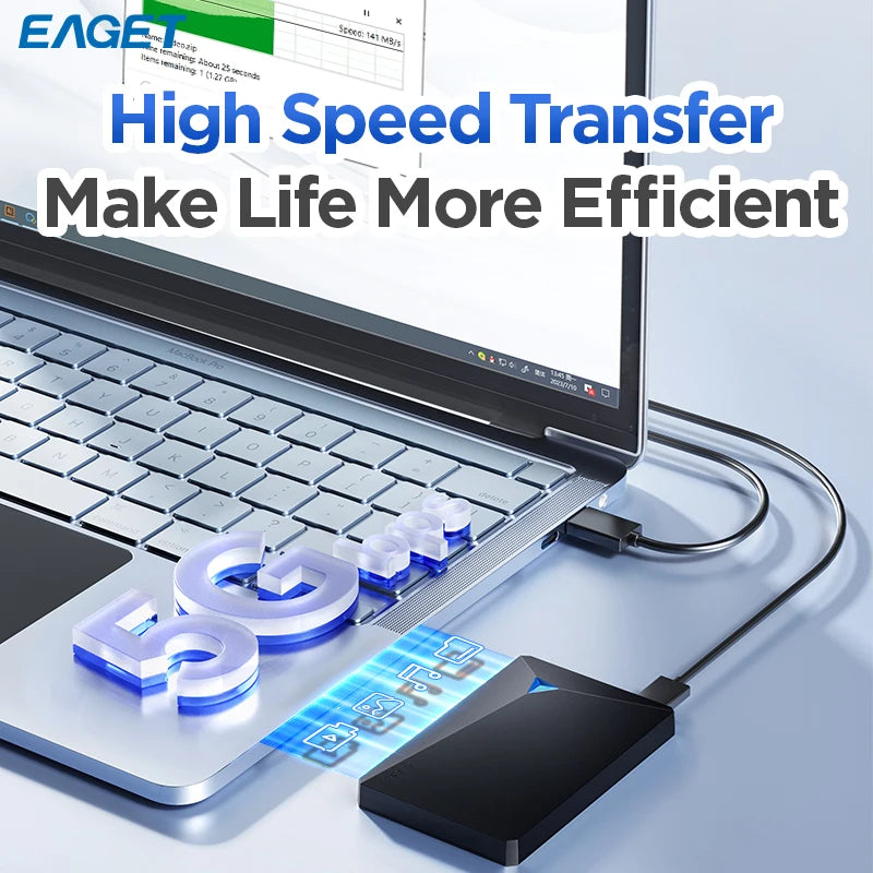 Portable External Hard Drive - 1TB/5TB, 2.5", 5Gbps, Compatible with PC, Mac, Desktop, MacBook
