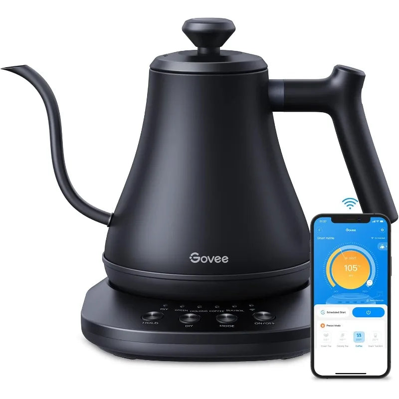 Govee Smart Electric Kettle, WiFi Gooseneck, Alexa Control, 1200W Quick Heating