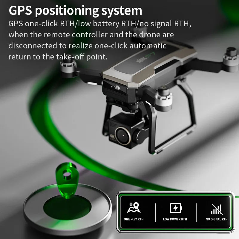 SJRC F7 GPS Drone: 4K Camera, Night Vision, 3-Axis Gimbal, 75 Min Flight