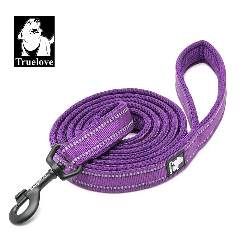 Truelove Reflective Soft Pet Leash, Padded Nylon Mesh, 200cm – 11 Colors, for Dogs & Cats, TLL2112