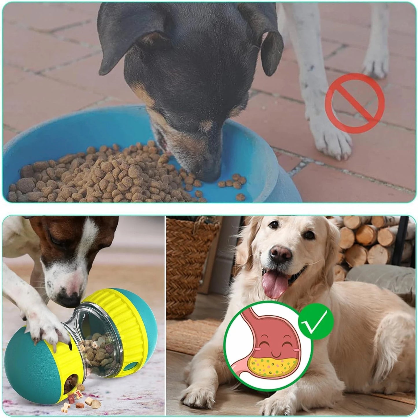 Interactive Slow Feeder Dog Puzzle Toy for Medium and Small Dogs