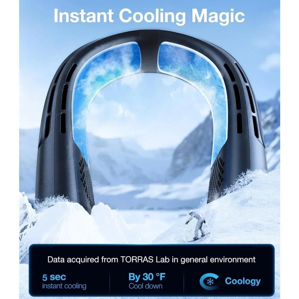 Neck Air Conditioner with 28 Hours Cooling - Portable App-Controlled Personal Fan