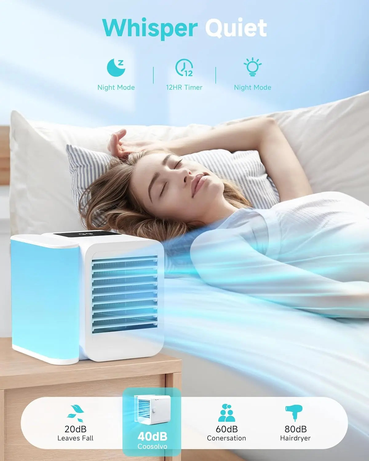 Evaporative Mini Air Cooler: USB Personal Desktop AC Unit