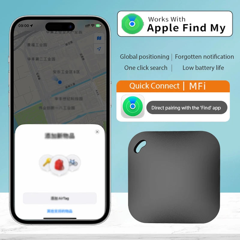 4PCS Smart iTag Tracker for Apple Find My—Keys, Kids, Pets, Cars, Bluetooth