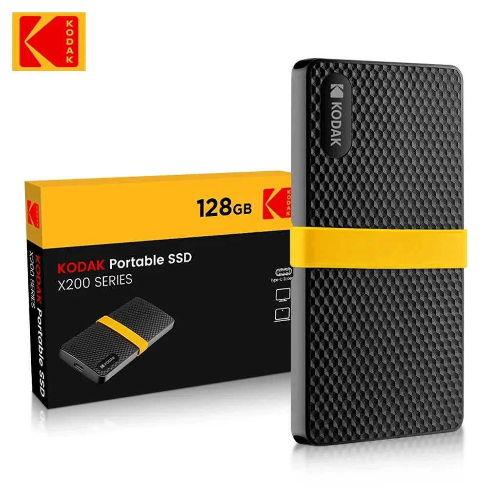 Kodak X200 Portable SSD 1TB USB 3.1 Type C External Drive Hard Disk 512GB 256GB Solid State Drive For PS4 Laptop Macbook PC