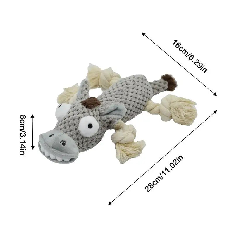 Plush Squeaky Dog Chew Toys – Crinkle, Rope & Stuffed Animal