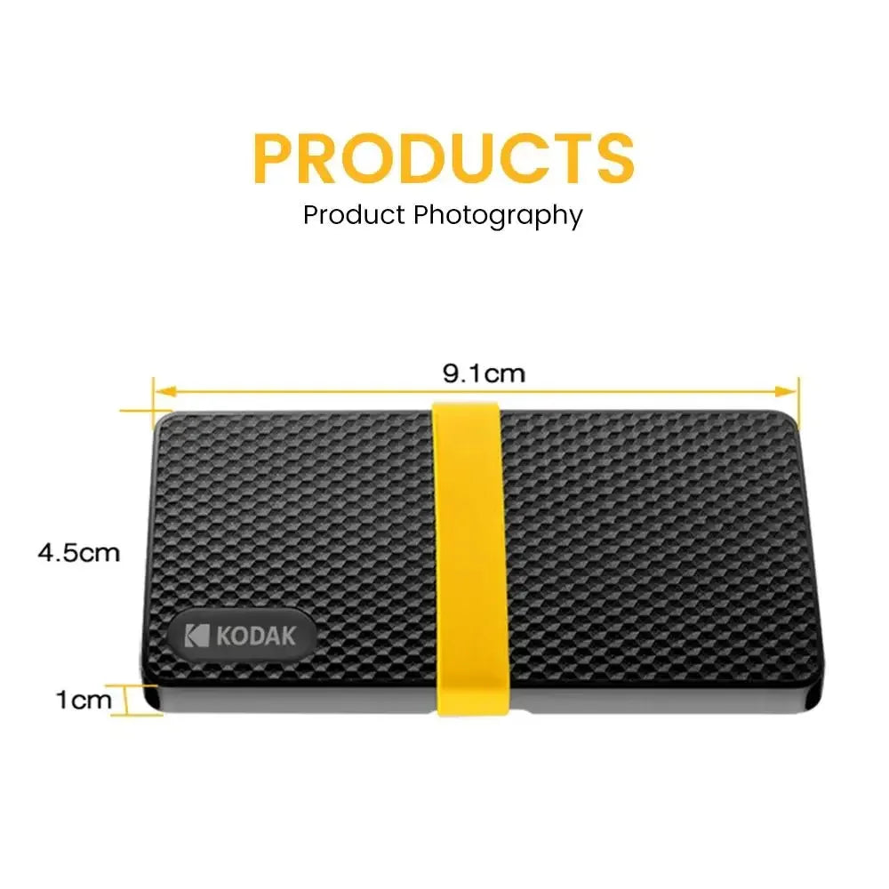 Kodak X200 Portable SSD 1TB USB 3.1 Type C External Drive Hard Disk 512GB 256GB Solid State Drive For PS4 Laptop Macbook PC