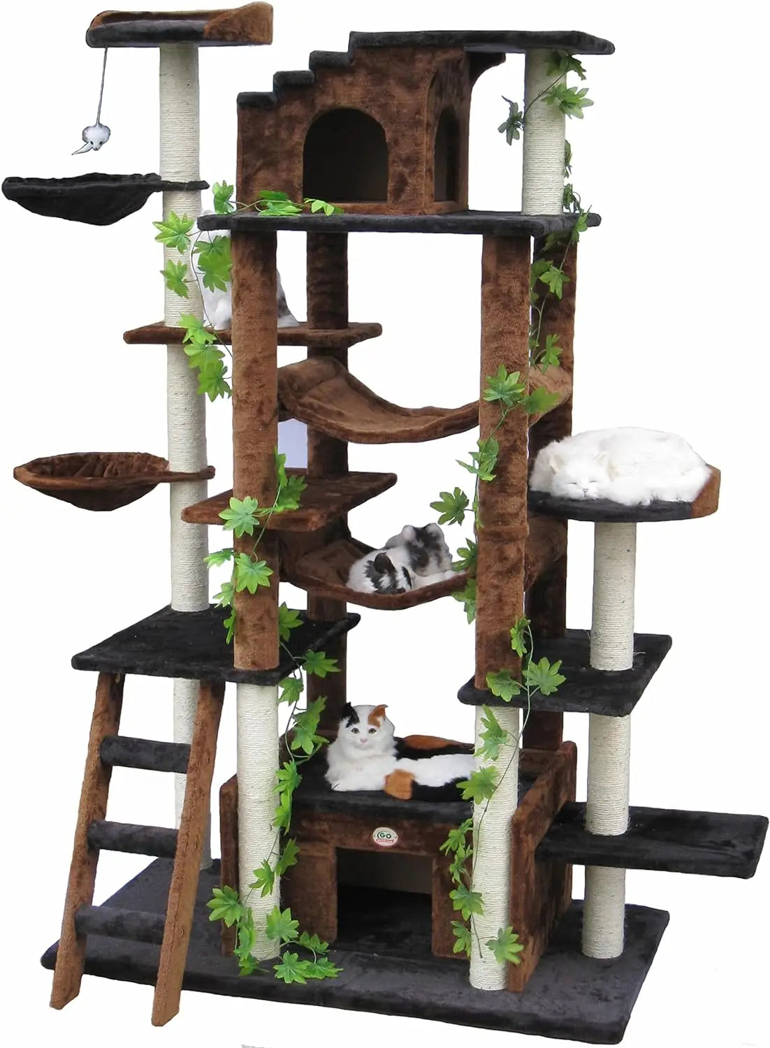 Multilevel Cat Tree Tower - Plush Perches and Multiple Scratching Posts