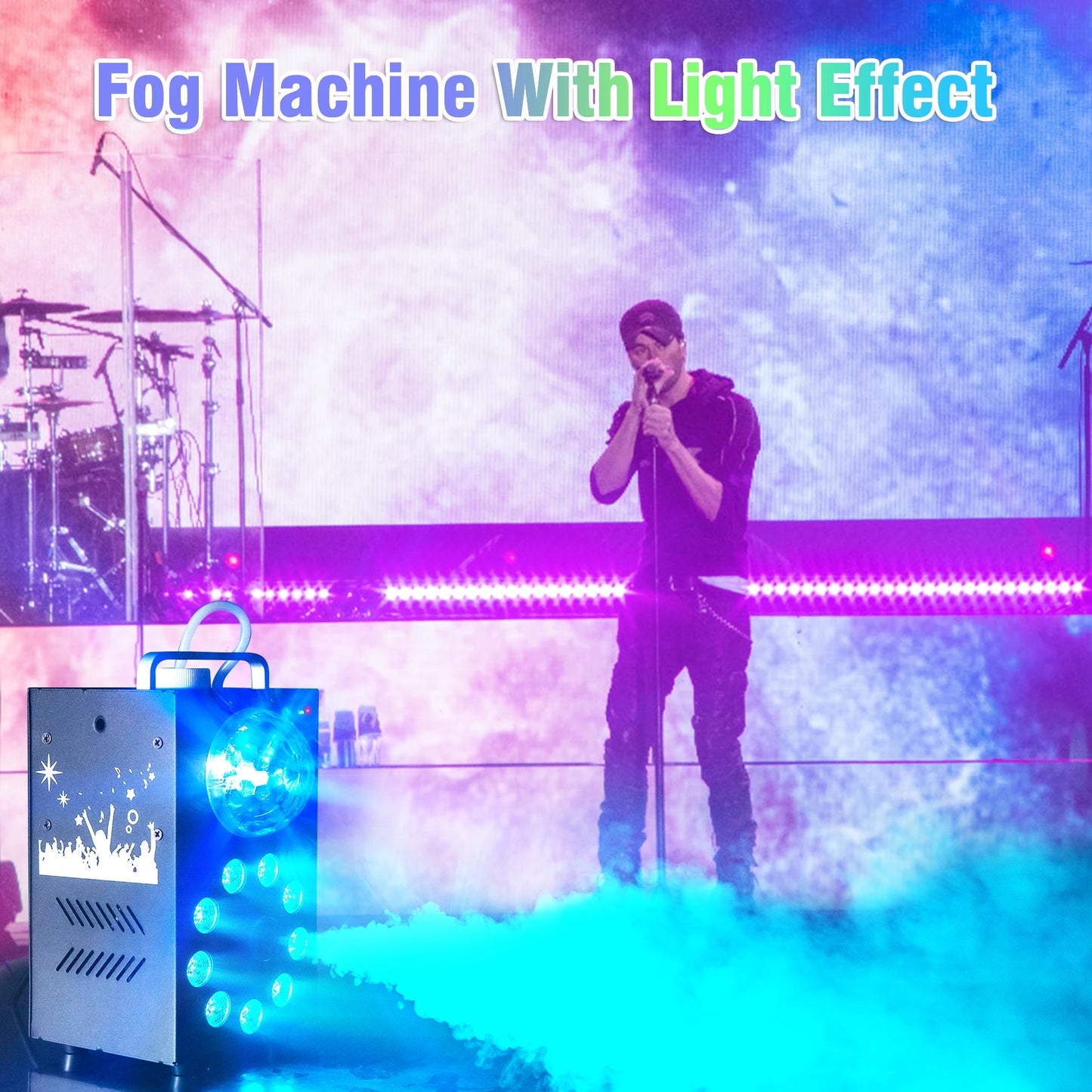 700W Fogger Smoke Machine with Wireless Remote Control, 3-in-1 LED RGB