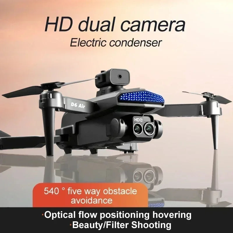 8K HD Dual Camera Foldable RC Drone with Obstacle Avoidance & WIFI FPV