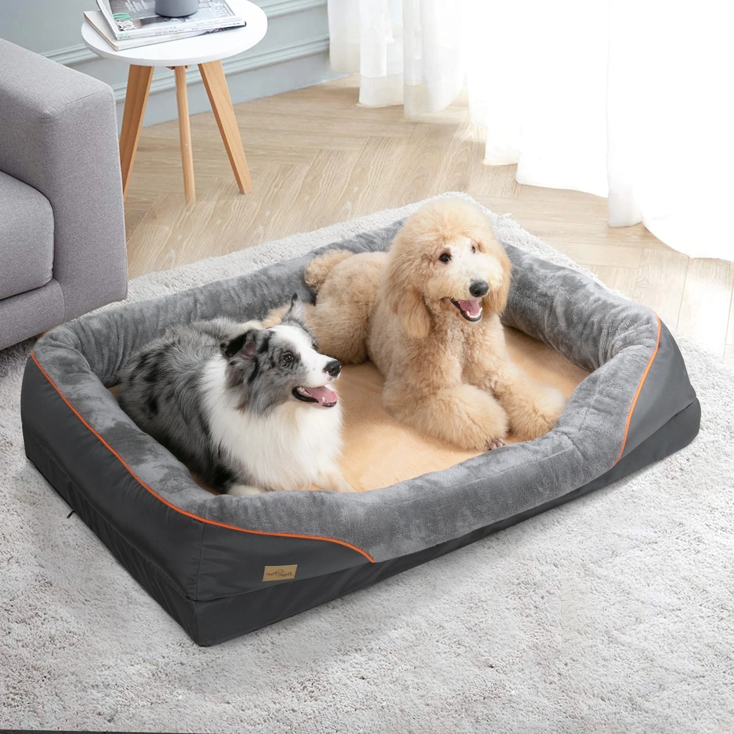 Large Dog Bed Soft Comfortable Anti-Allergy Warm Fleece Removable Washable Cover Pet