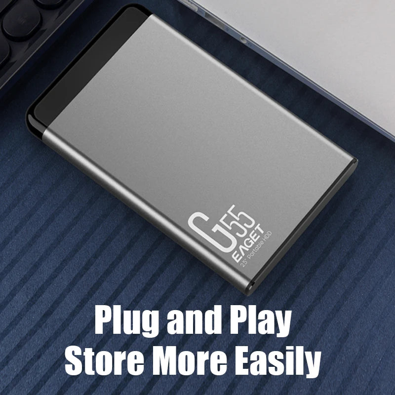 Eaget 2.5" Portable HDD - 5400 RPM, USB 3.0, 500GB/1TB External Hard Drive for Laptops/Desktops