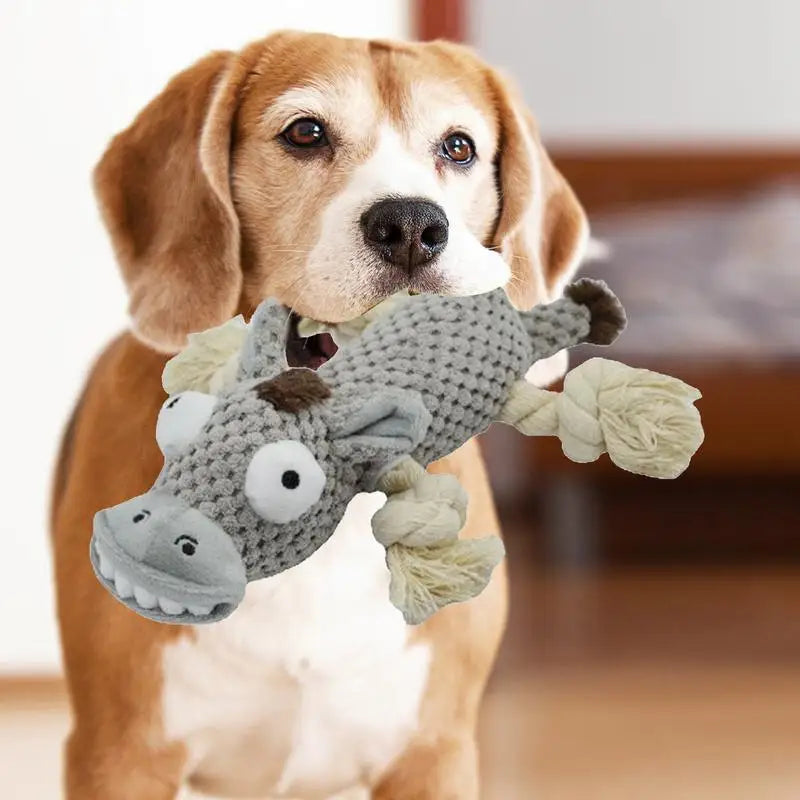 Plush Squeaky Dog Chew Toys – Crinkle, Rope & Stuffed Animal