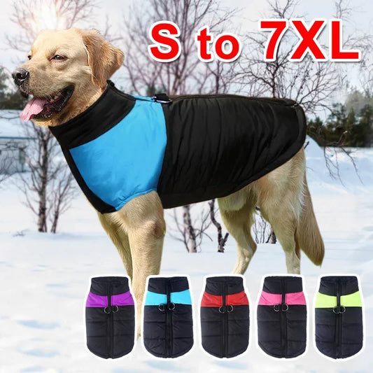 Winter Dog Vest Jacket, Waterproof Coat for Large Dogs, Bulldog, Golden Retriever, Labrador