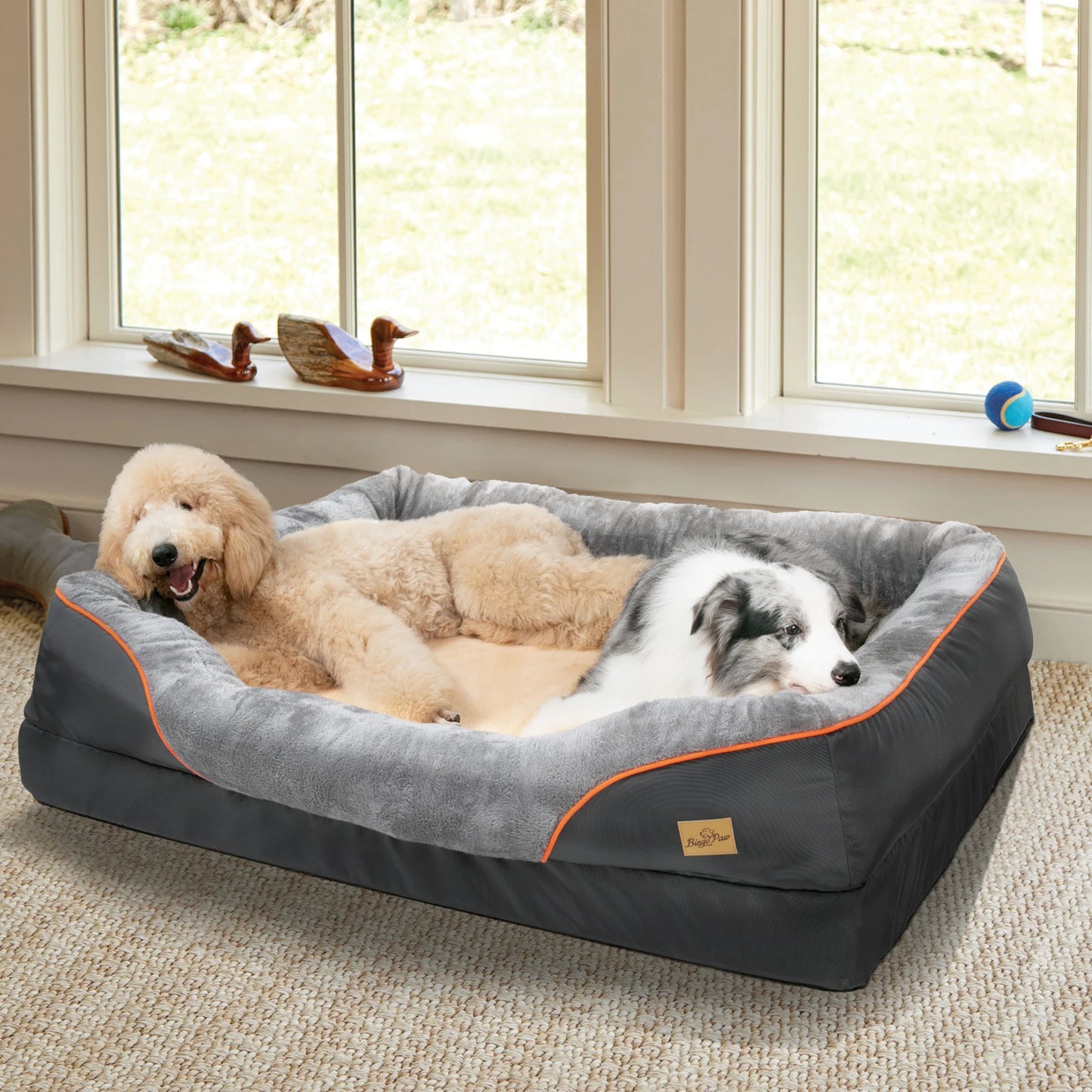 Large Dog Bed Soft Comfortable Anti-Allergy Warm Fleece Removable Washable Cover Pet