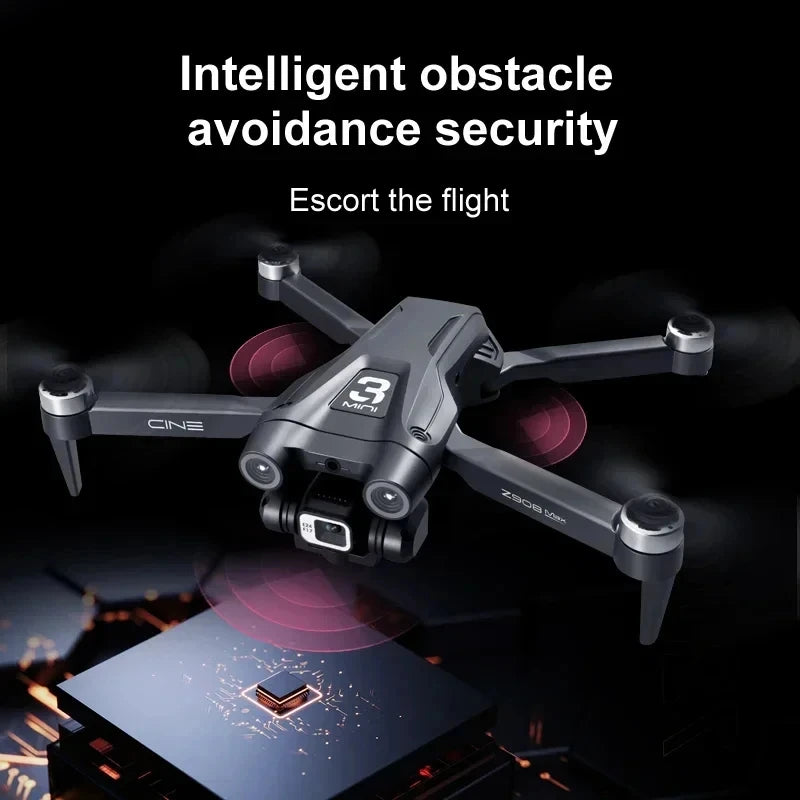 Z908 Max Drone: 3 Batteries, 8K HD Dual Camera, Obstacle Avoidance, 9000M Range