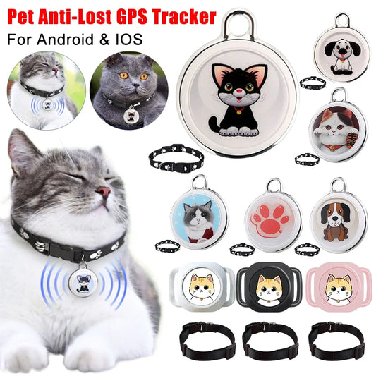 Smart GPS Tracker Collar for Cats & Dogs, Waterproof, Long Distance, Android & iOS