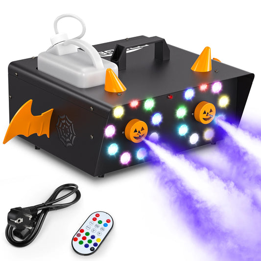 **1500W Smoke Machine with 18 LEDs | Party Fog Machine for Halloween & Concerts**