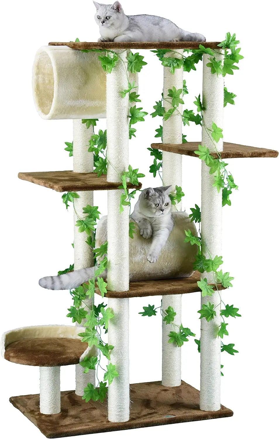 Multilevel Cat Tree Tower - Plush Perches and Multiple Scratching Posts