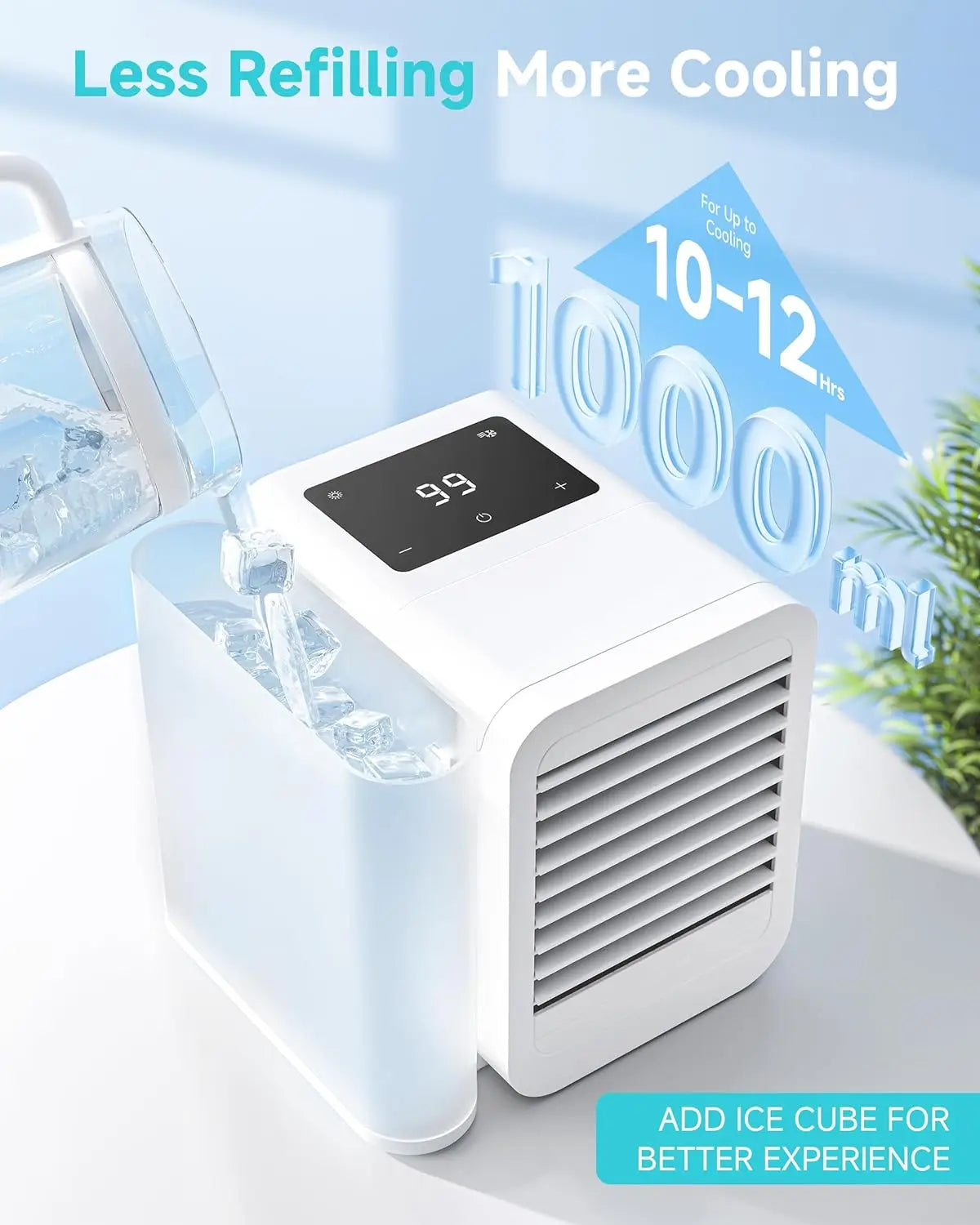 Evaporative Mini Air Cooler: USB Personal Desktop AC Unit