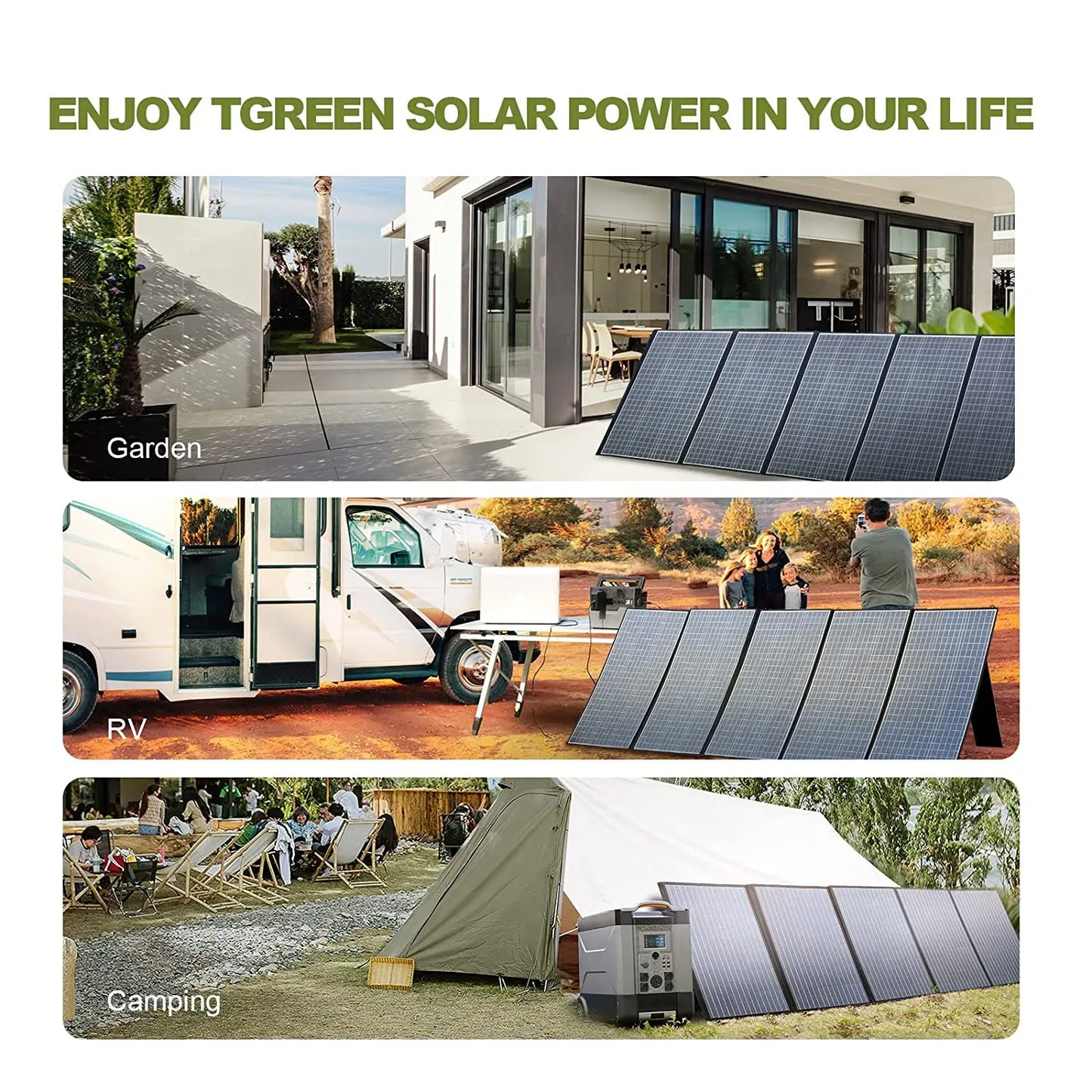 ALLPOWERS Portable Waterproof Solar Charger – 400W/200W/140W/100W/60W for Camping, RV, Garden, Roof