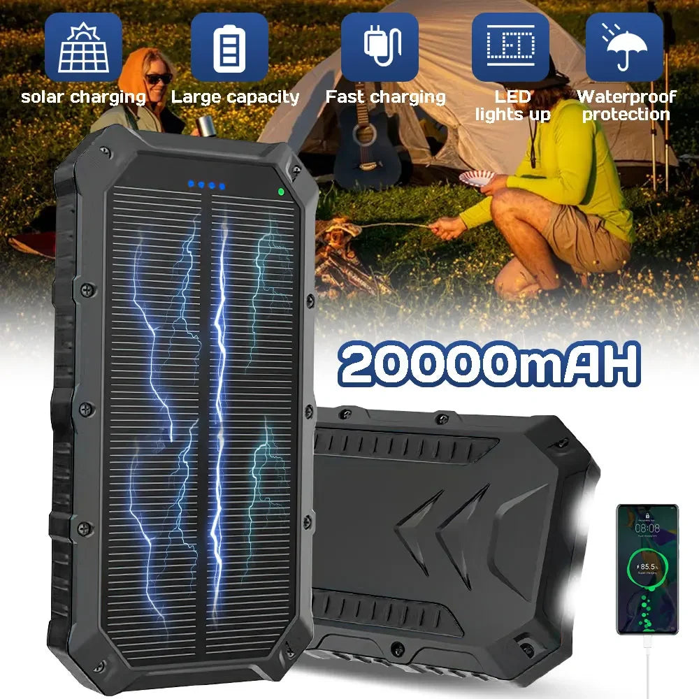 Portable Solar Power Bank 20000mAh